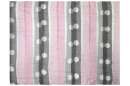 zarter Schlauchschal mit Punkten und Streifen in grau, rosa und weiß
