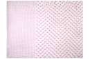 zarter Schlauchschal in weiß mit großen und kleinen rosafarbenen Punkten